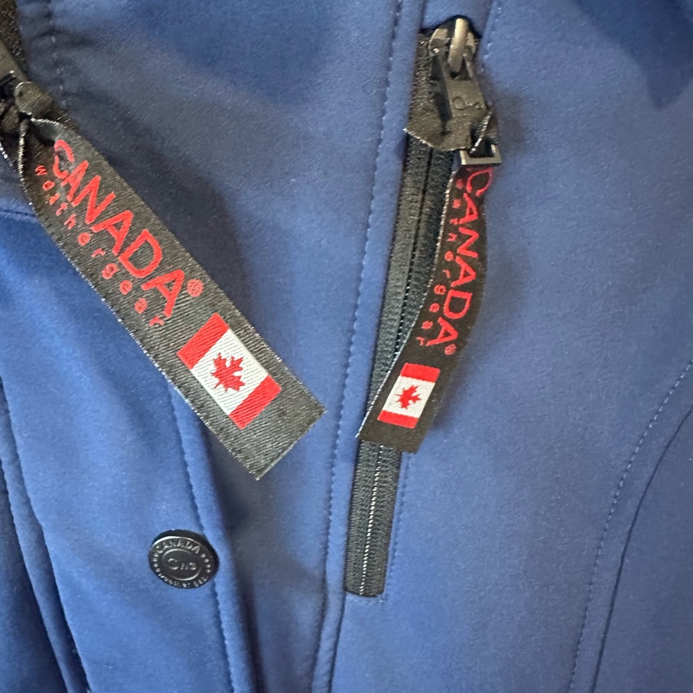 Canada Weather Gear Blue Softshell Jacket | Women's‎ Small Hooded - Picture 3 of 7